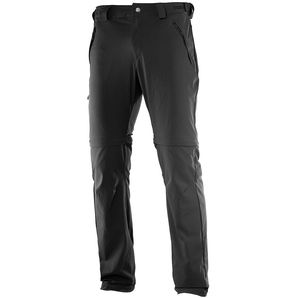 Salomon Singapore Mens Pants - WAYFARER STRAIGHT ZIP M Black | 08325-IGAX